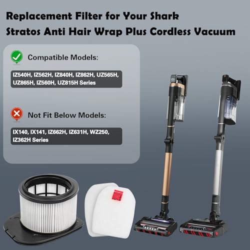 VIEWALL Filter Replacement for Shark Stratos IZ540H, IZ562H, IZ840H, IZ862H - size: IZ540H/IZ562H/IZ840H/IZ862H 2+4