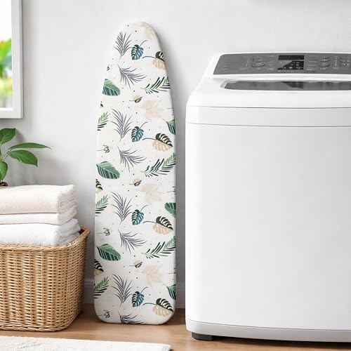Ironing Board Covers and Pad 54x15 Scorch and Stain Resistant Ironing Pad - color: Green Leaves