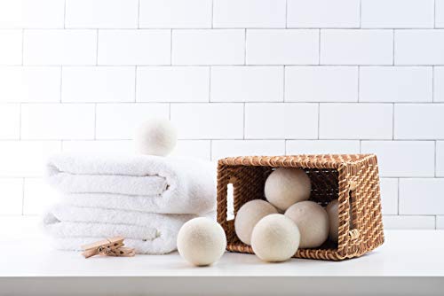 Woolzies Wool Dryer Balls Organic: Our Big Wool Spheres are The Best Fabric Softener | 6-Pack XL Dryer Balls for Laundry is Made with New Zealand Wool-Grey - color: Grey
