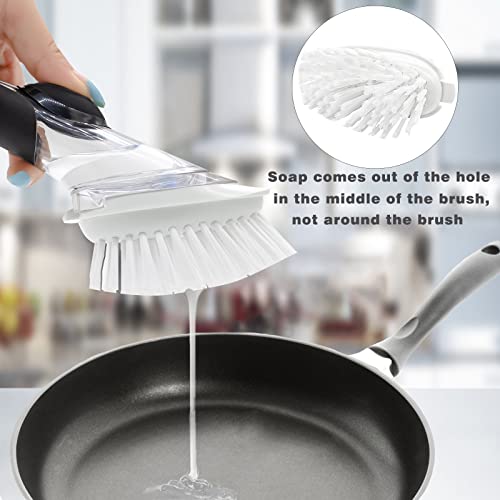 4 Pack Dish Brush Refills for OXO/RIMAY Soap Dispensing Dish Brush - color: White