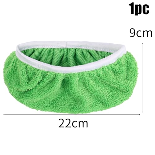 2IN1 Reusable Mop Mat Floor Sweeping Mops Fill Household Cleaning Tools Dust Mop Cloth Dry and Wet Use Shoe Cover,22*9cm (Green,1pcs) - color: Green,1pcs