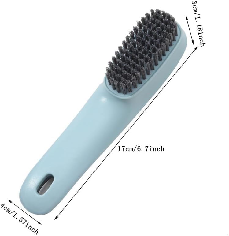 Shoes Cleaning Brush, Soft Bristle Handheld Scrubbing Brush–Multifunctional Cleaning Tools for Shoes, Laundry, Tile, Bathtub(Blue)