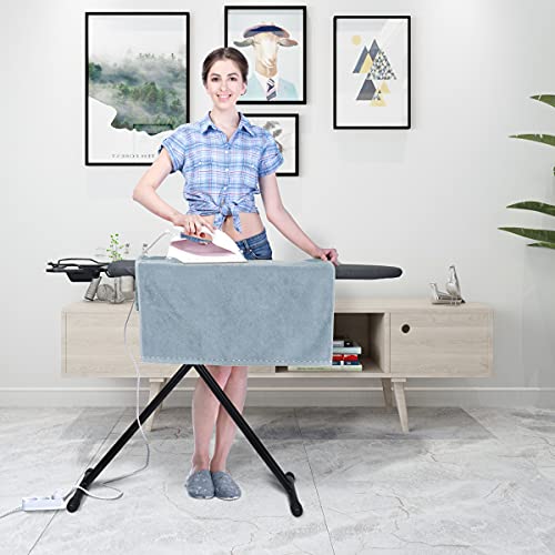 Duwee 12"x36" Ironing Board with Heat Resistant Cover Thicken Felt Pad - color: Black