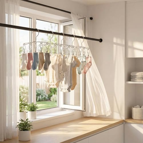 4 Pack Stainless Steel Clip Hangers - size: Large