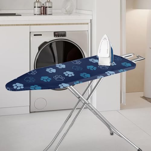 Bone Dog Paw Ironing Board Covers Durable Stain Resistant Hook and Loop Fastener Strap Easy to Install - color: Bone Dog Paw