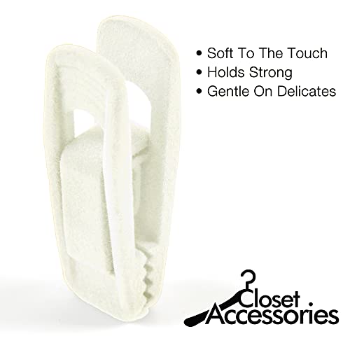 Velvet Clips for Velvet Hangers. 10 Pack Ivory - color: Ivory