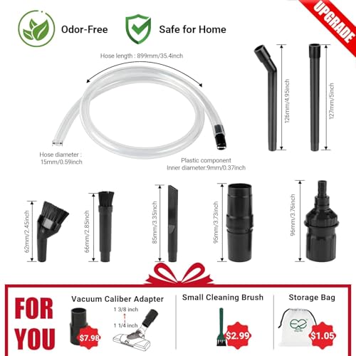 EZ SPARES 32mm Micro Vacuum Attachment Kit with Silicone Tools, 7-Piece - color: Upgrade Version