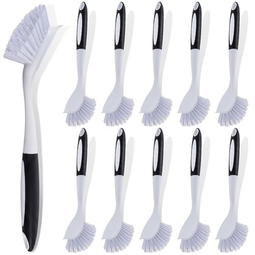 Hsei 20 Pcs Kitchen Scrub Dish Brush Bulk, Black - color: Black