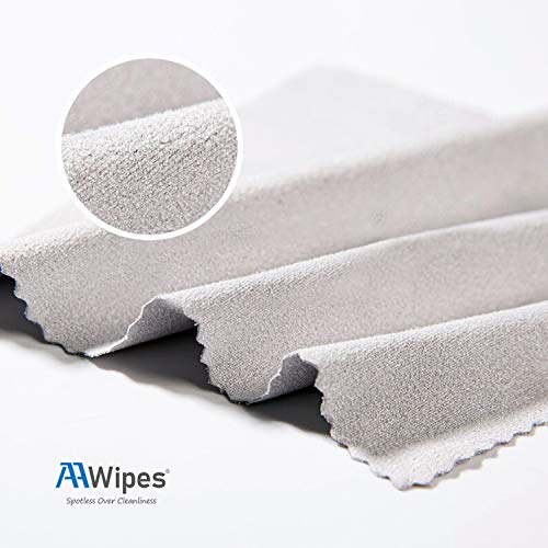 AAwipes Eyeglasses Cleaning Cloth Glasses Cloths 5.5"x5.5" 100pcs Grey - color: Gray