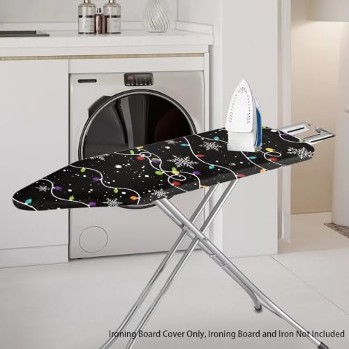 Xmas Lights Iron Board Cover Heat Insulation Ironing Board Padding - color: Christmas Lights