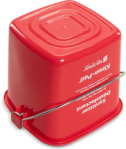 San Jamar Kleen-Pail® Plastic Cleaning Bucket 3 Quarts Red - color: Red, size: 3 Quarts