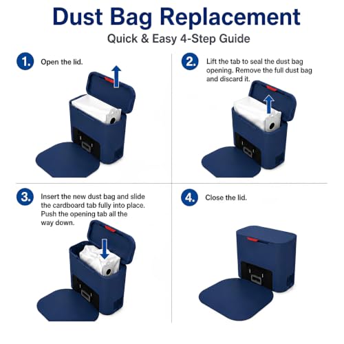 10 Pack 4.6L Dustin Vacuum Bags for bObsweep Dustin and Orb-i Robot Vacuums - color: 10 Pack White