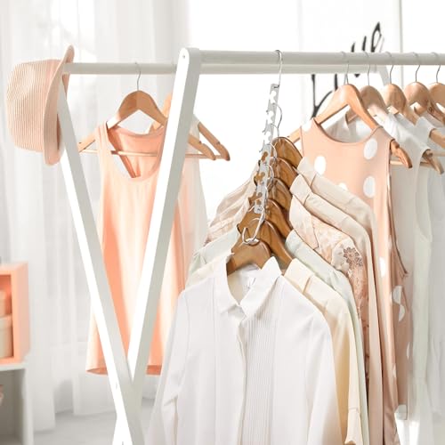 HOUSE DAY Space Saving Hangers for Clothes 4 Pack, Metal Magic Hanger - size: 4 Pack