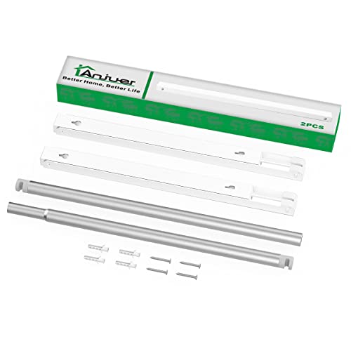 Laundry Room Drying Rack Wall Mounted Clothes Hanger Folding Wall Coat Racks Aluminum Home Storage Organiser Space Savers White 2 Rakcs with Rod - color: White