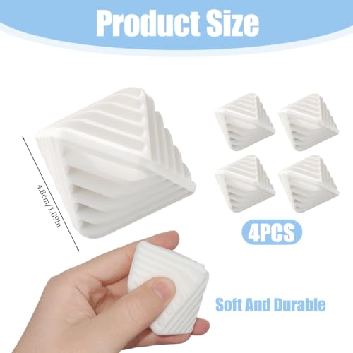 4 Pcs Reusable Laundry Anti Static Balls,Cube Agitator Balls (White) - color: White