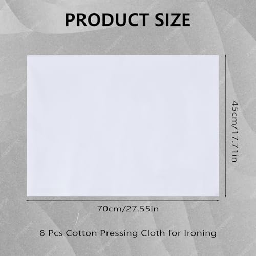 8 Pcs Pressing Cloth for Ironing, 27.5 x 17.7 Inch Polyester Protector Press Tool, Protective Scorch Saving Fabrics for Ironing Clothing Protecting Housework Tool