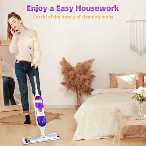 12 Pack Mop Pad Refills Compatible with PowerMop Multi-Surface Floor Mop - size: 12*Purple