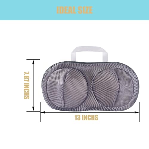 2Pcs Bra Mesh Laundry Bags for Delicates with Premium Zipper Bra Washing Bag for Laundry,Lingerie Bags for Washing Delicates underwear,integrated washing and care - color: Gray-2PCS