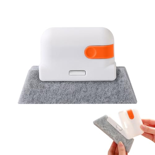 Magic Window Track Cleaning Brush, 1Piece Universal Dust and Dirt Remover for Window, Shower, Car Vents, Rails and Corners,Orange - color: Orange