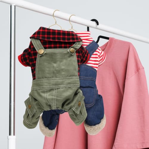 Didiseaon 10Pcs Small Dog Clothes Hangers Metal Pet Golden Mini Cat Hanger for Puppy Closet Storage, Windproof Heavy Duty Doll Garment Rack Accessories 5.9 X 4.33 Inches - size: 15x11cm