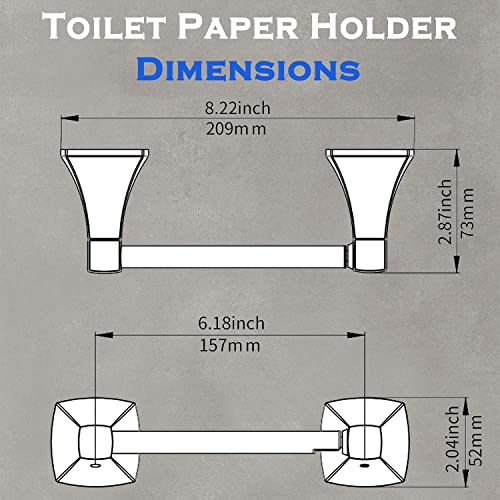 Brushed Nickel Toilet Paper Holder Bathroom Double Post Pivoting Tissue Roll Holder Stainless Steel and Zinc Alloy Wall Mount - color: Brushed Nickel