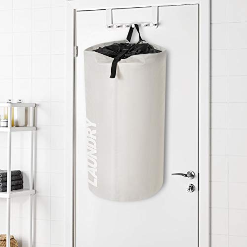 Chrislley 106L Collapsible Laundry Basket, Laundry Backpack, Laundry Bag - color: beige