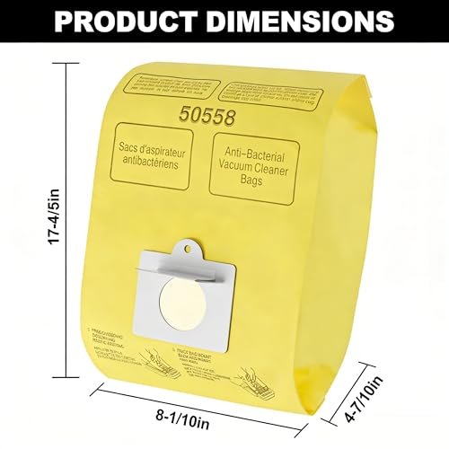 10 Pack Vacuum Cleaner Bags Compatible with Kenmore Canister Type C/Q 50555 50557 50558 and Type C-5, Replacement Canister Vacuum Dust Bags for 200 400 600 700 800 Series