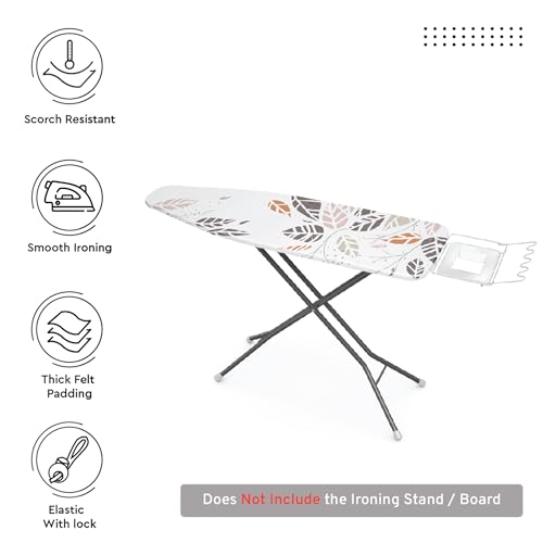 Encasa XO Ironing Board Cover and Pad, 54"x15" Large, 4mm Felt - color: Autumn Leaf, size: Large