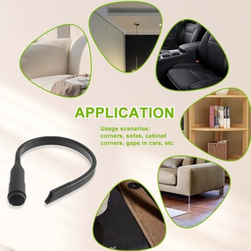Crevice Tool & Vacuum Brush Head for All Vacuum Cleaners Accepting,Flexible Hose with 1-1/4"(32mm) or 1-3/8"(35mm) Adapter, Multi-Surface Hard-to-Reach Cleaning for Sofas & Appliances