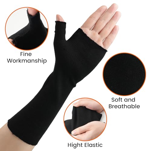 Hand Socks for Splint 10PCS,Cotton Stockinette Tubing for Arm,Large - color: Black, size: L