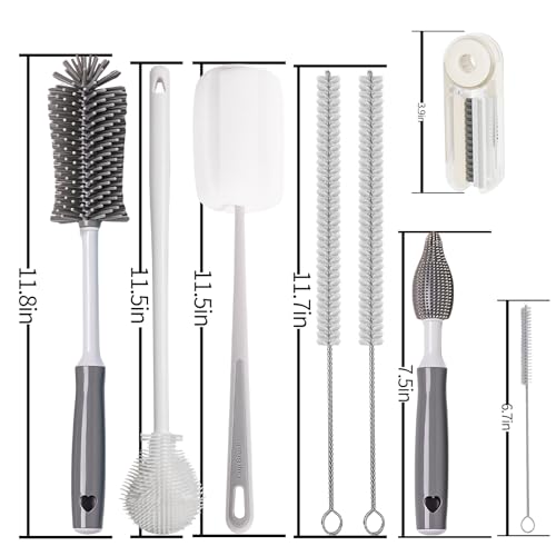 Bottle Cleaner Brush Set - 8 Pack Bottle Brushes for Cleaning