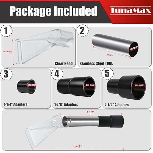 TunaMax Universal Work with All Wet Shop Vacs Clear Extractor Attachment - size: Small