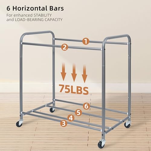 STORAGE MANIAC 3 Section Laundry Sorter, 35.6 Gal (135 L) Laundry Hamper Cart with Heavy Duty Rolling Lockable Wheels and Removable Bags, Clothes Organizer Basket Separator Hamper, Beige - color: Beige, size: 3 Section