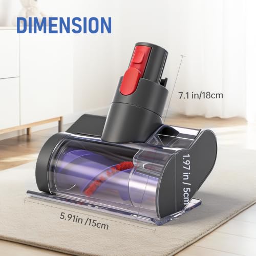 Mini Motorized Brush Head, Pet Hair Vacuum Attachment - style: MINI Head