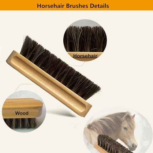 Horsehair Laundry Stain Brush Clothe Brush Shoe Soft Bristle Cleaning Brush