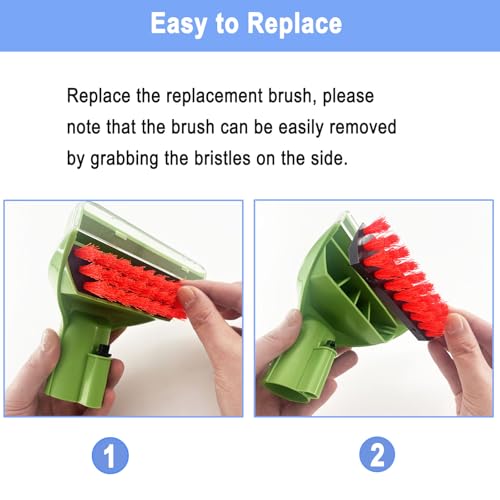 Upgraded 1400B Little Green 5.3" Detachable Tough Stain Brush Tool Replacement for Bissell Little-Green Upright &Portable Carpet Cleaners for 1400B 4075 3860 1425 2458 3194 3353 Series,1+3 Brush,Green - color: (1+3)-green