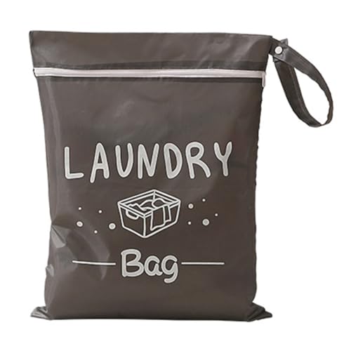 Large Travel Laundry Bag - Waterproof Wet Dry Washable for Dirty Clothes, Bathing Suit, Workout, Gym, Swimming (Grey) - color: Grey