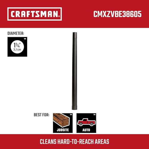CRAFTSMAN CMXZVBE38605 1-1/4 in. Extension Wand Wet Dry Vac Attachment - size: Extension Wand