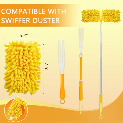Reusable Chenille Duster Refill Compatible with Swiffer Duster - color: 6 Pack(multicolor)