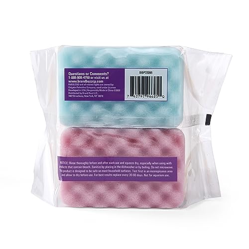 Fabuloso Scratch-Free Kitchen Dish Sponges, Rainbow, 6 Count, 2-Pack - color: Rainbow, size: 6 Count (Pack of 2)