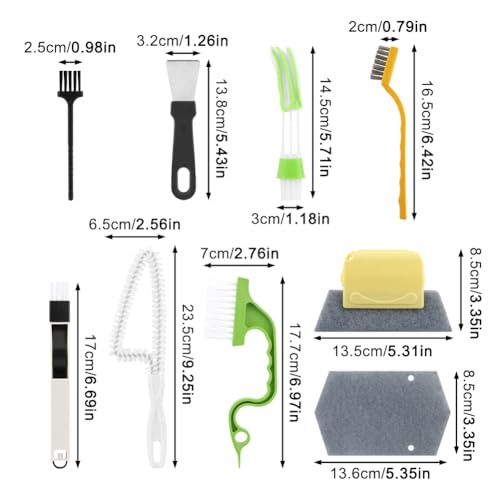 Window Sill Cleaner Tool, 13 Pcs Window Track Cleaning Tools Set