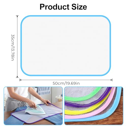 5 Pack Protective Ironing Pressing Pad Pressing Cloth for Ironing Heat Resistant Mesh Protector Protective Iron Scorch Mesh Cloth to Protect Clothes Iron Mat for Sewing Delicate Fabrics Silk Wool - size: 35x50cm