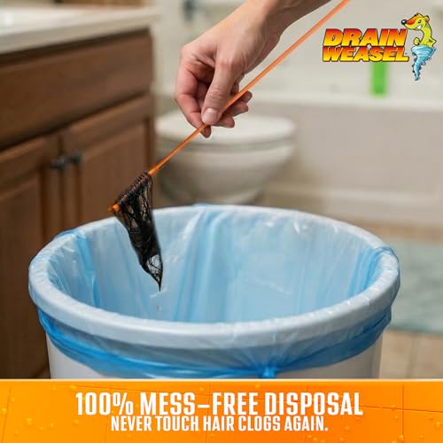 FlexiSnake Drain Weasel Refill for Sink Snake Hair Clog Remover, 10 Pack