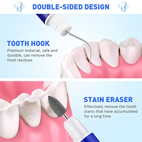 2pcs Portable Oral Dental Tooth Hook Hygeine Cleaning Molars Tool Teeth Stains Remover Plaque Remover - color: 2 Pcs