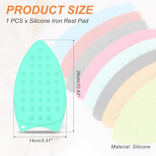 PATIKIL Silicone Iron Rest Pad, Multipurpose Hot Heat Resistant Iron Rest Plate Protective Pad for Ironing Board Hot Resistant Steamer Steam Compact Mat, Lake Blue - color: Lake Blue