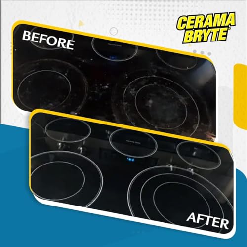 Cerama Bryte Cook Top Cleaner 18 oz 2-Pack & 3 Scraper Pad Pack