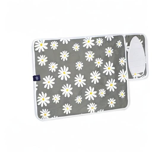 Encasa XO Ironing Mat, Heat Resistant Pad 28"x20" Daisy Grey - color: Daisy Grey, size: Small