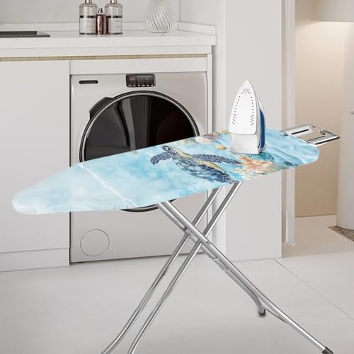 Turtle Iron Board Cover Heavy Duty Padding Ironing Board Covers with Elastic Edge Fastener Hook and Loop Design Universal Size 15向4 inches - color: Turtle