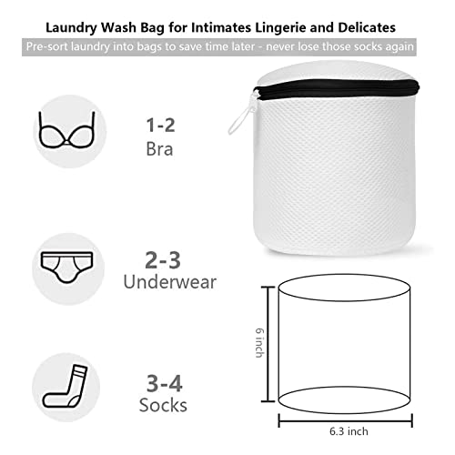 Ainiv Mesh Laundry Bags, 3PCS Bra Wash Bag with Zips - color: #5 3PCS-Black