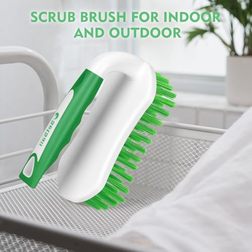 SetSail Scrub Brush, Stiff Bristle Cleaning Scrubber, 2 Pack(Green) - color: Green, size: 2-pack